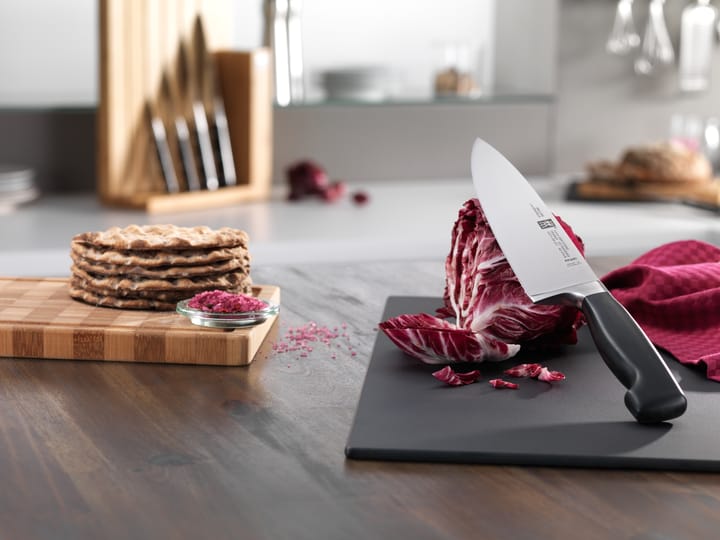 Zwilling Four star kokkekniv 20 cm, Svart-rustfritt stål Zwilling