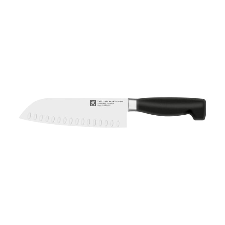 Zwilling Four star santokukniv 18 cm - Svart-rustfritt stål - Zwilling