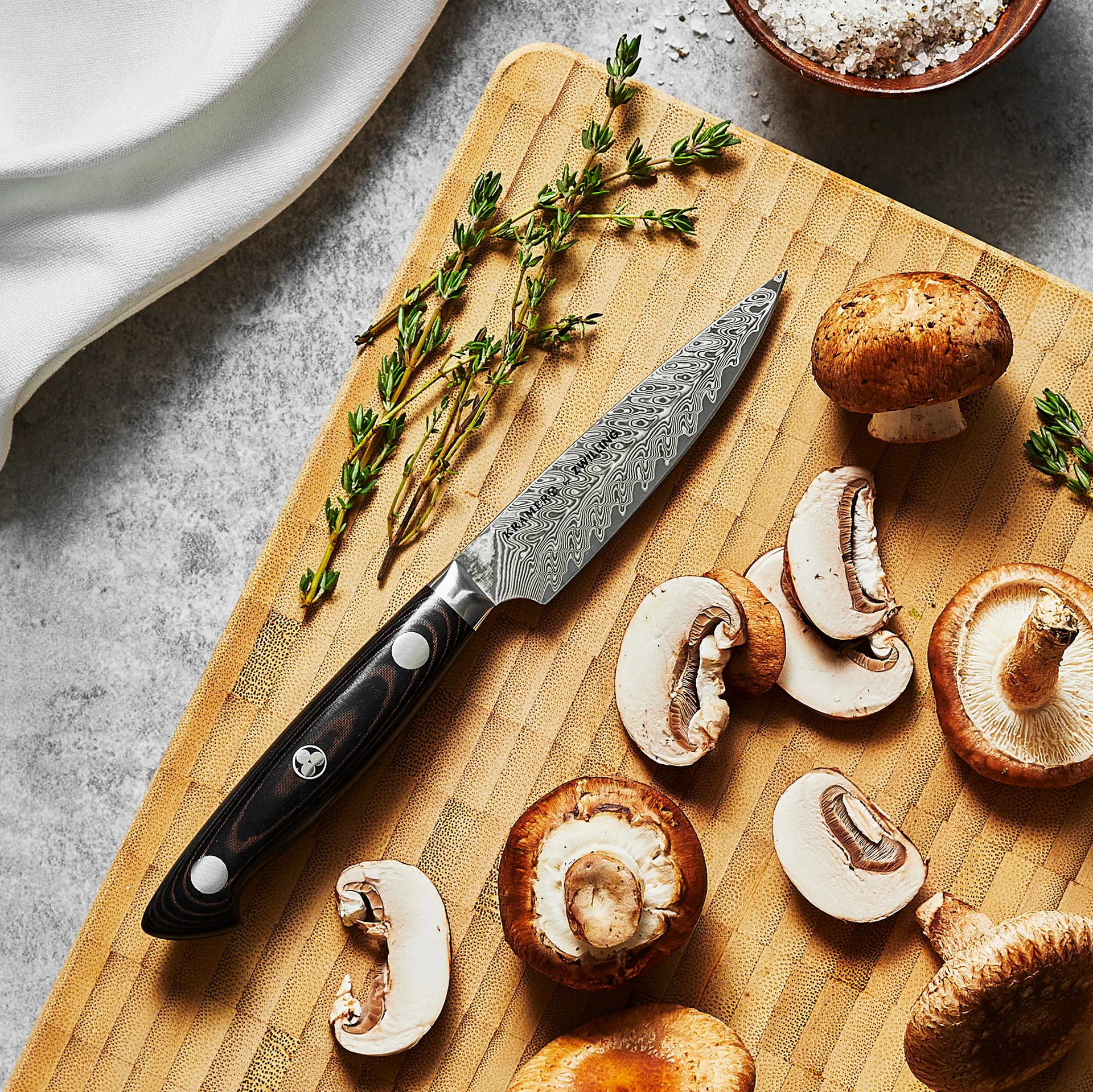 Zwilling Kramer euro stainless skrellekniv 9 cm, Damaskus-svart Zwilling