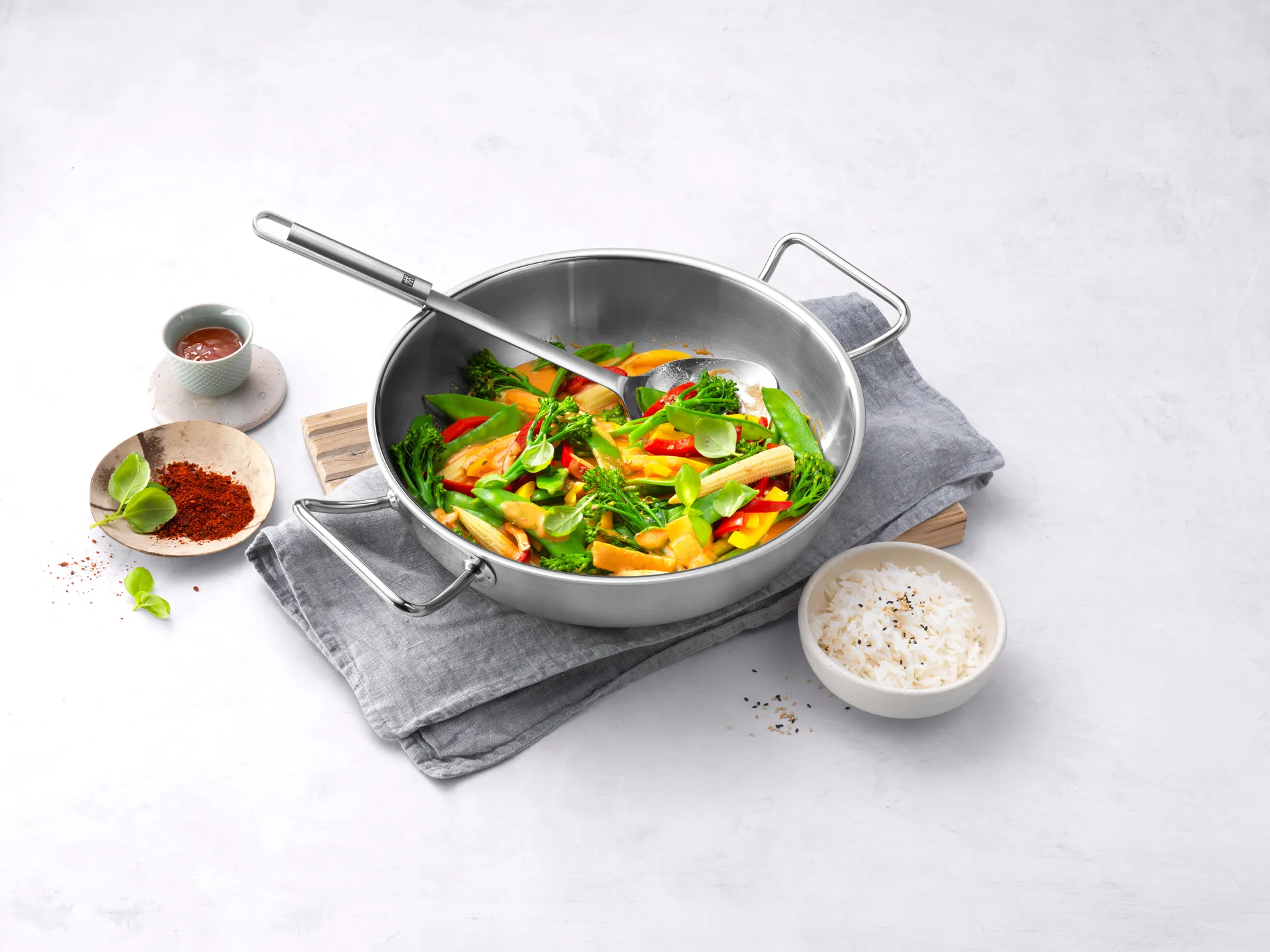 Zwilling Pro wokpanne Ø30 cm, Rustfritt stål Zwilling