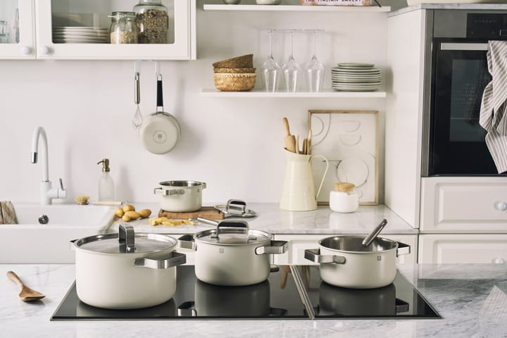 Zwilling Pure kasserollesett 5 deler, Elfenbenshvit Zwilling