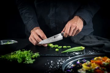 Zwilling Tanrei kompakt kokkekniv 14 cm - Damaskus-svart - Zwilling