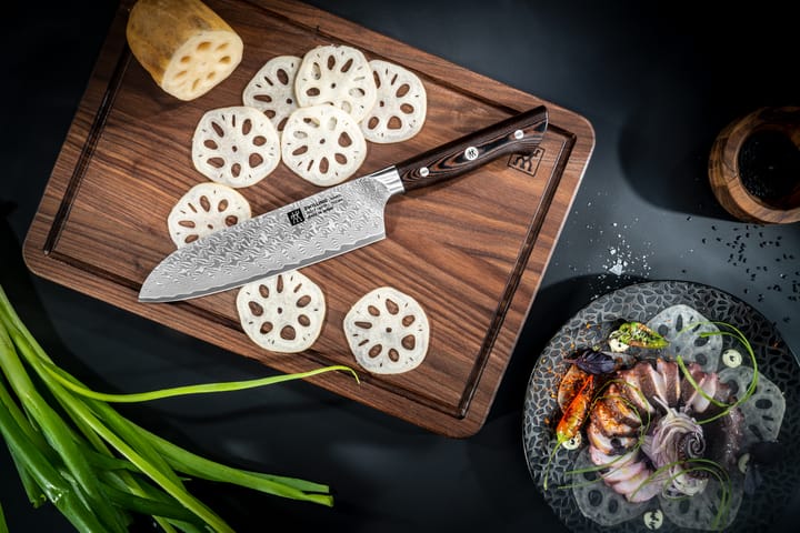 Zwilling Tanrei santokukniv 18 cm, Damaskus-svart Zwilling